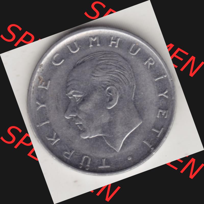 Münzen Türkei Umlaufmünze 1967-1980, 1 Lira 1971. Vorderseite der Münze der Türkei als Bildmaterial für Sammler und Münzen-Webseiten hier im online Katalog... Sammlung