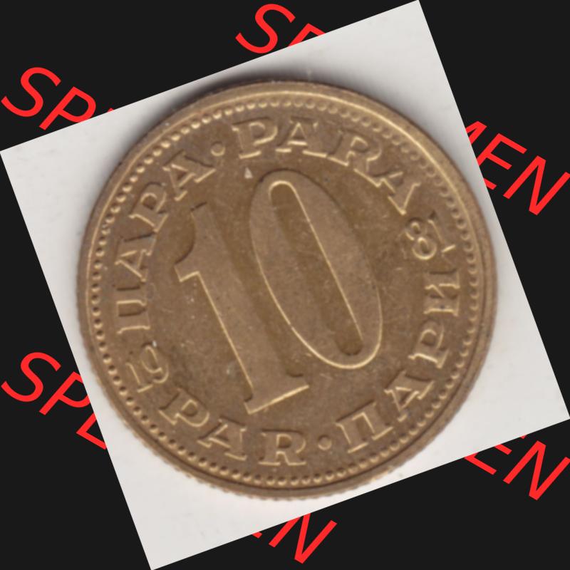 Münzen Jugoslawien Umlaufmünze 1965-1981, 10 Para 1981, Bild mit Rückseite der Münze zum Download Sammlung