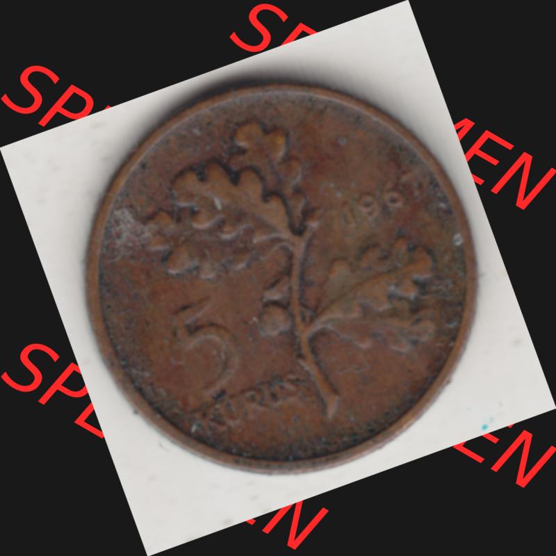 Münzen Türkei Umlaufmünze 1958-1968, 5 Kurus 1967. Rückseite der Münze der Türkei als Bildmaterial für Sammler und Münzen-Webseiten hier im online Katalog... Sammlung