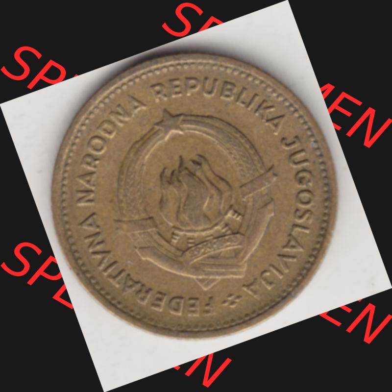 Münzen Jugoslawien Umlaufmünze 1955-1955, 10 Dinar 1955, Bild mit Vorderseite der Münze zum Download Sammlung