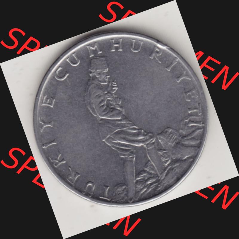 Münzen Türkei Umlaufmünze 1969-1980, 2-1-2 Lira 1970. Vorderseite der Münze der Türkei als Bildmaterial für Sammler und Münzen-Webseiten hier im online Katalog... Sammlung