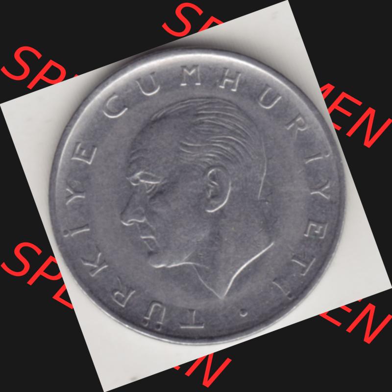 Münzen Türkei Umlaufmünze 1967-1980, 1 Lira 1970. Vorderseite der Münze der Türkei als Bildmaterial für Sammler und Münzen-Webseiten hier im online Katalog... Sammlung