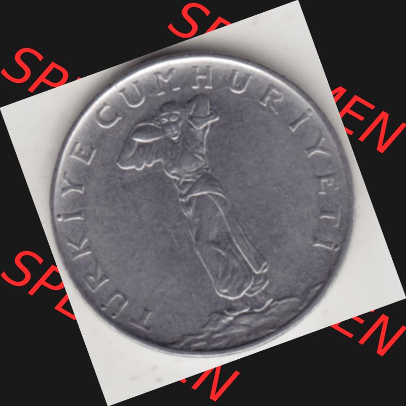 Münzen Türkei Umlaufmünze 1967-1978, 25 Kurus 1970. Vorderseite der Münze der Türkei als Bildmaterial für Sammler und Münzen-Webseiten hier im online Katalog... Sammlung