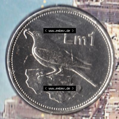 Münzen Malta Umlaufmünze 1991-2007, 1 Lira, Lm 2007, Rückseite Sammlung