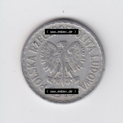 Münzen Polen Umlaufmünze 1957-1985, 1 Zloty 1975 (1) Sammlung