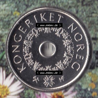 Münzen Norwegen Umlaufmünze 1998-2017, 5 Kroner, Kronen 2002, Bild mit Vorderseite der Münze aus Norwegen als Bildmaterial, für dich selbst Sammlung