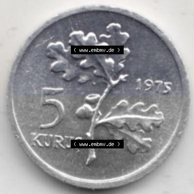 Münzen Türkei Gedenkmünze 1975-1975, 5 Kurus 1975, FAO - Familienplanung. Rückseite der Münze der Türkei als Bildmaterial... Sammlung