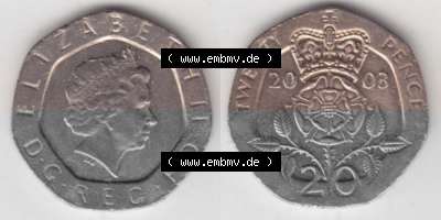 Münze aus Großbritannien Sammlung