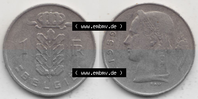 Belgien vor Einführung der Euromünzen in Belgien Sammlung