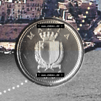 Münzen Malta Umlaufmünze 1991-2007, 10 Cent 2007, Vorderseite Sammlung