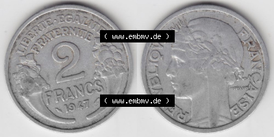 Umlaufmünze aus Frankreich in der Francs-Währung Sammlung