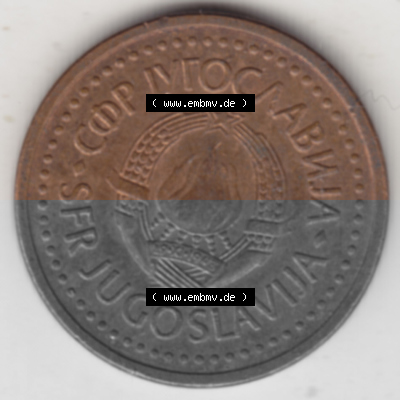 Münzen Jugoslawien Umlaufmünze 1982-1984, 50 Para 1982, Bild mit Vorderseite der Münze als Bildmaterial Sammlung