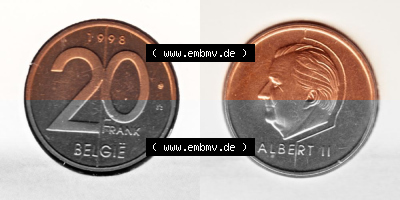 Belgien vor Einführung der Euromünzen in Belgien Sammlung