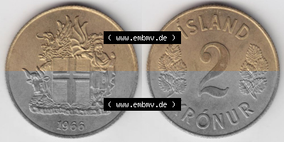 Umlaufmünze aus Island in Isländischen Kronen-Währung Sammlung
