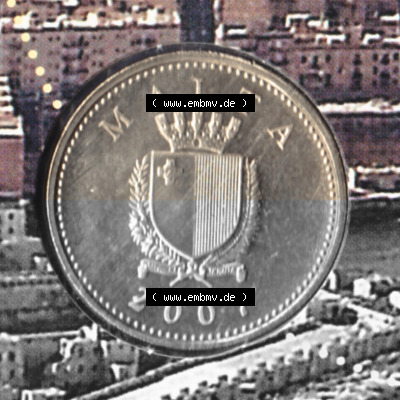 Münzen Malta Umlaufmünze 1991-2007, 25 Cent 2007, Vorderseite Sammlung