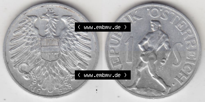 Münzen Österreich Umlaufmünze 1946-1957, 1 Schilling 1952, Münze aus Österreich -.-.- Sammlung