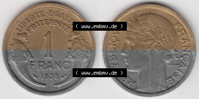 Umlaufmünze aus Frankreich in der Francs-Währung Sammlung