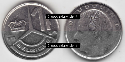Belgien vor Einführung der Euromünzen in Belgien Sammlung
