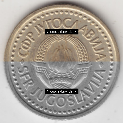 Münzen Jugoslawien Umlaufmünze 1982-1986, 2 Dinar 1982, Bild mit Vorderseite der Münze als Bildmaterial Sammlung