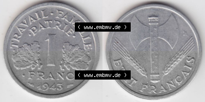 Umlaufmünze aus Frankreich in der Francs-Währung Sammlung