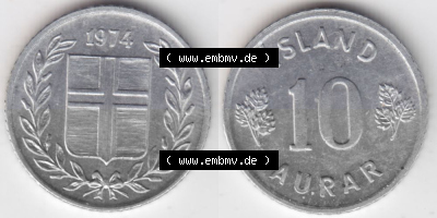 Umlaufmünze aus Island in Isländischen Kronen-Währung Sammlung