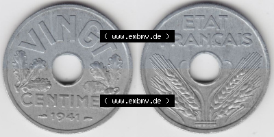 Umlaufmünze aus Frankreich in der Francs-Währung Sammlung
