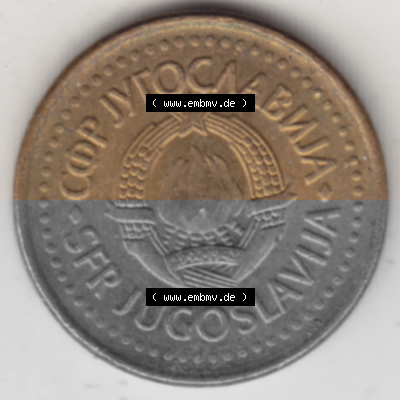 Münzen Jugoslawien Umlaufmünze 1990-1991, 20 Para 1990, Bild mit Vorderseite der Münze als Bildmaterial Sammlung
