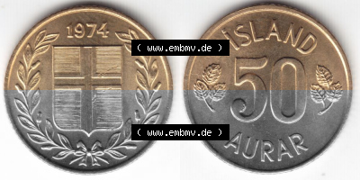 Umlaufmünze aus Island in Isländischen Kronen-Währung Sammlung