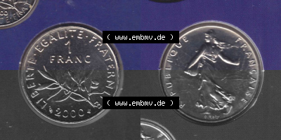 Umlaufmünze aus Frankreich in der Francs-Währung Sammlung