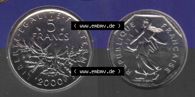 Umlaufmünze aus Frankreich in der Francs-Währung Sammlung