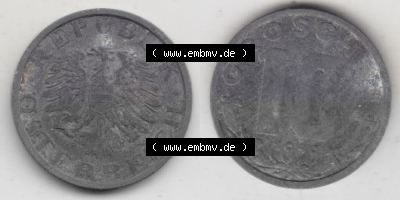 Münzen Österreich Umlaufmünze 1947-1949, 10 Groschen 1949 III., Münze aus Österreich -.-.- Sammlung