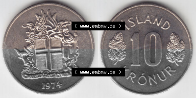 Umlaufmünze aus Island in Isländischen Kronen-Währung Sammlung