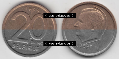 Belgien vor Einführung der Euromünzen in Belgien Sammlung