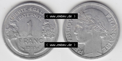 Umlaufmünze aus Frankreich in der Francs-Währung Sammlung