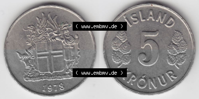 Umlaufmünze aus Island in Isländischen Kronen-Währung Sammlung