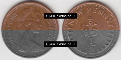Münze aus Großbritannien Sammlung