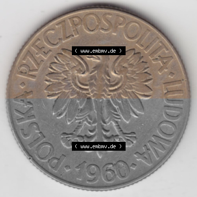 Münzen Polen Gedenkmünze 1959-1966, 10 Zloty Polnische Volksrepublik 1960 (1) Sammlung
