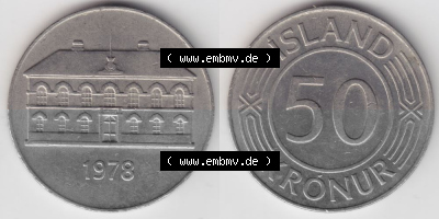 Umlaufmünze aus Island in Isländischen Kronen-Währung Sammlung
