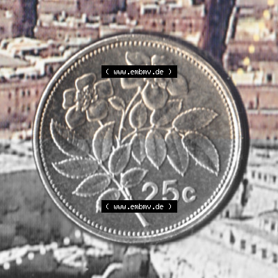 Münzen Malta Umlaufmünze 1991-2007, 25 Cent 2007, Rückseite Sammlung