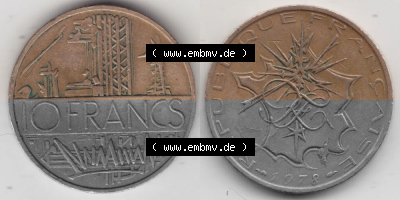 Umlaufmünze aus Frankreich in der Francs-Währung Sammlung