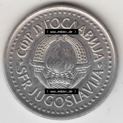 Münzen Jugoslawien Umlaufmünze 1982-1988, 10 Dinar 1986, Bild mit Vorderseite der Münze als Bildmaterial Sammlung