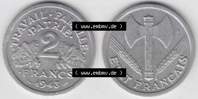 Umlaufmünze aus Frankreich in der Francs-Währung Sammlung