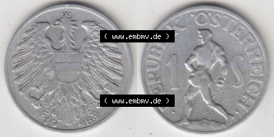 Münzen Österreich Umlaufmünze 1946-1957, 1 Schilling 1946 II., Münze aus Österreich -.-.- Sammlung