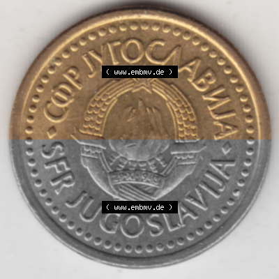 Münzen Jugoslawien Umlaufmünze 1990-1991, 50 Para 1990, Bild mit Vorderseite der Münze als Bildmaterial Sammlung