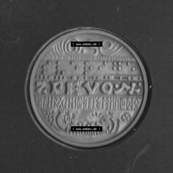 Grau bzw. s/w Münzen Schweden Umlaufmünze 2001-2001, Medaille aus KMS 2001, Bild mit Rückseite der Münze als Bildmaterial Sammlung Graustufen