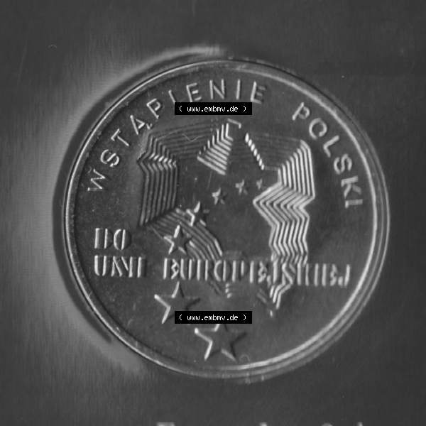 Grau bzw. s/w Münzen Polen KMS Umlaufmünze 2004, 2 Zloty (2) Sammlung Graustufen