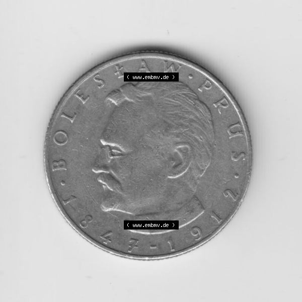 Grau bzw. s/w Münzen Polen Umlaufmünze 1975-1984, 10 Zlotych Boleslaw Prus 1976 (2) Sammlung Graustufen