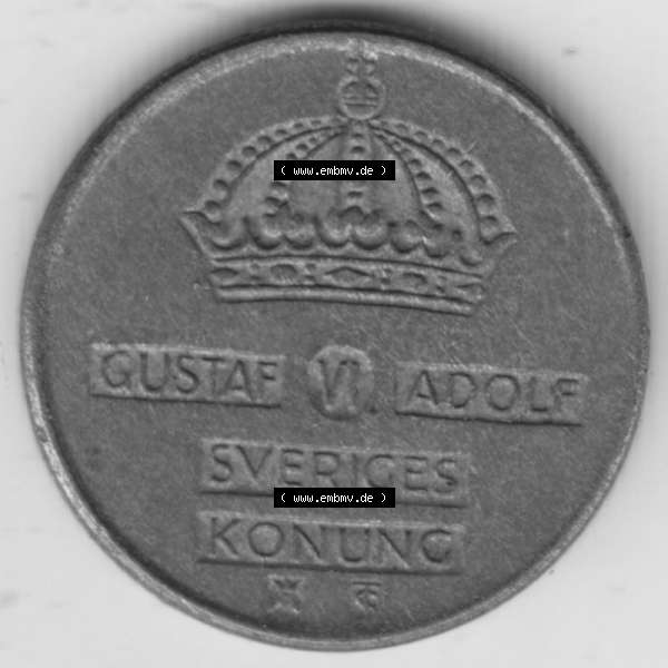Grau bzw. s/w Münzen Schweden Umlaufmünze 1952-1971, 1 Öre 1959. Münzen aus Schweden als Bildmaterial für Sammler und Münzen-Webseiten hier im online Katalog und Datenbank... Sammlung Graustufen