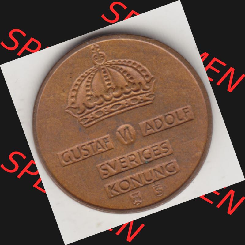 Münzen Schweden Umlaufmünze 1952-1971, 2 Öre 1960, Bild mit Vorderseite der Münze als Bildmaterial Sammlung
