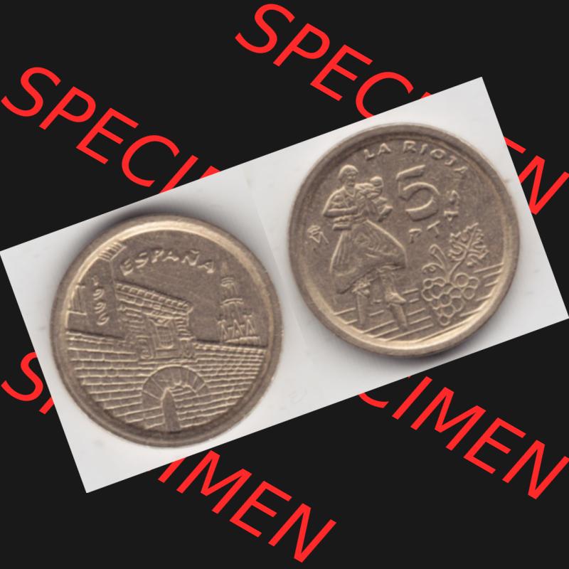 Münzen Spanien Umlaufmünze 1996-1996, 5 Peseten 1996, Bild mit Vollansicht als Bildmaterial Sammlung
